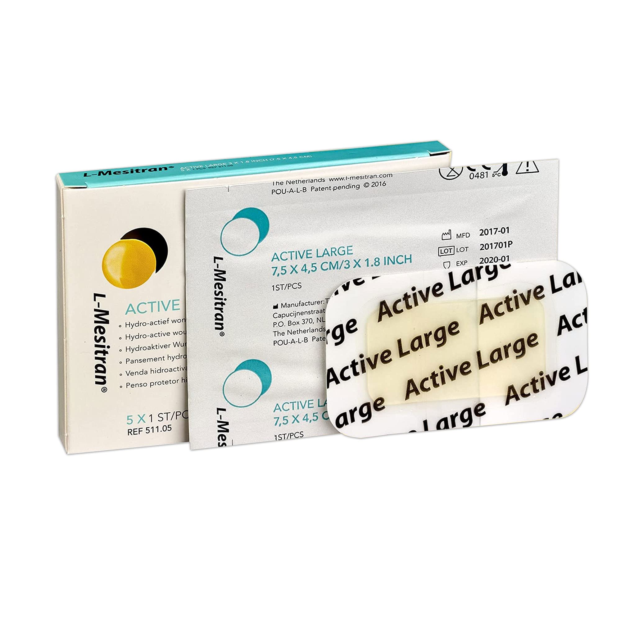 L-Mesitran Bandaje Miel-30 activo: envuelve la herida con una solución hidrogel.