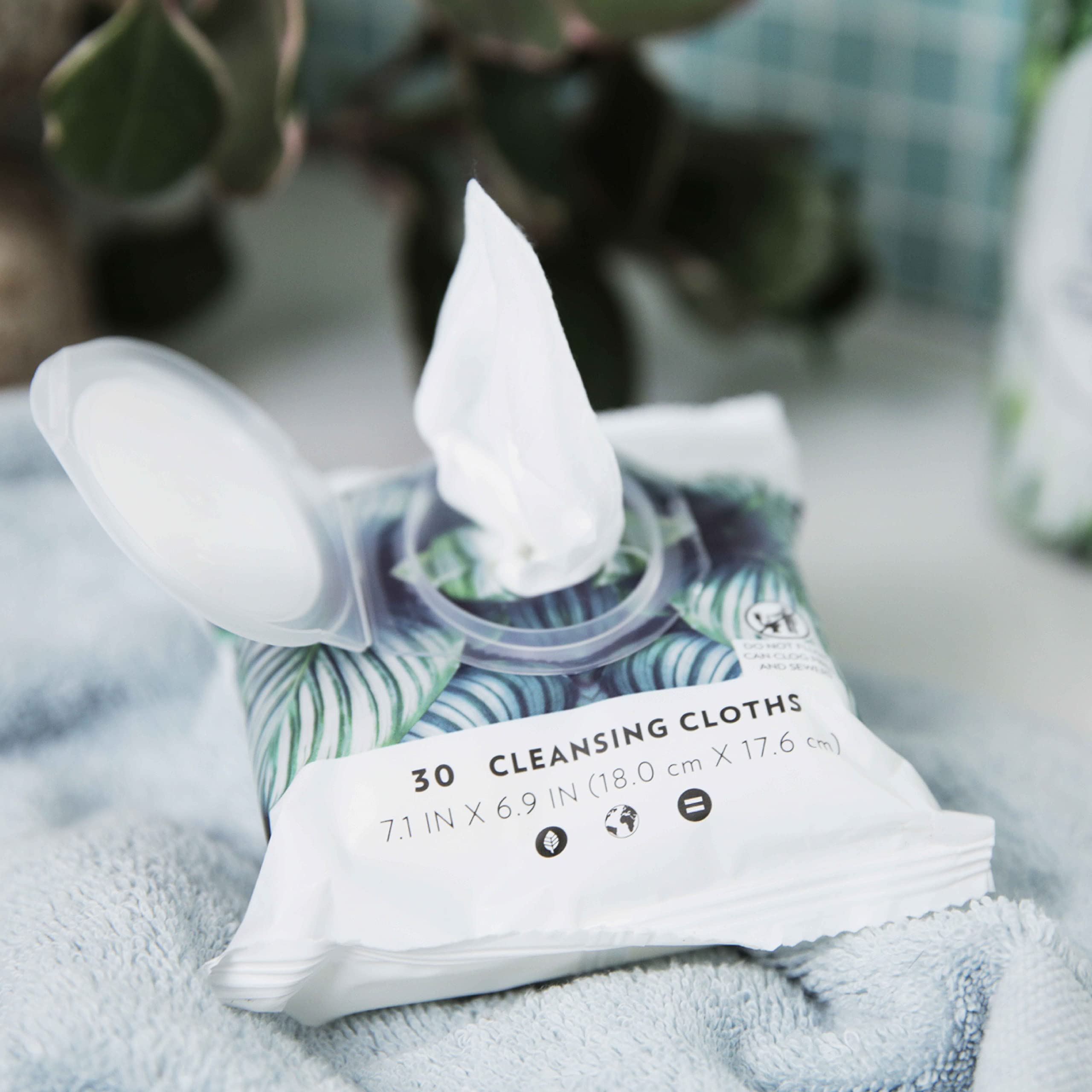 L. pH Balanced Wipes closeup showing hypoallergenic fragrance-free formula for sensitive skin