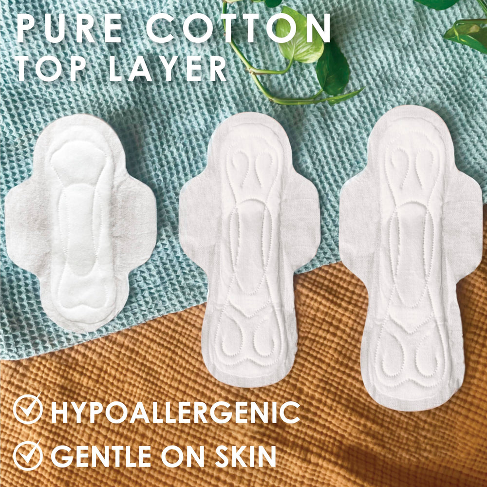 Plant-based absorbent core visible in L. Ultra Thin Pads