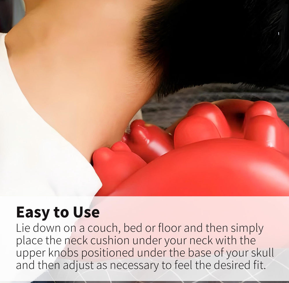 L-WASH cervical-traction neck pillow supports posture during rest