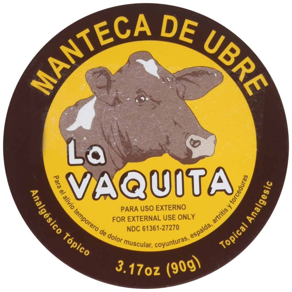 La Vaquita Manteca de Ubre en lata ofrece alivio suave para molestias localizadas.