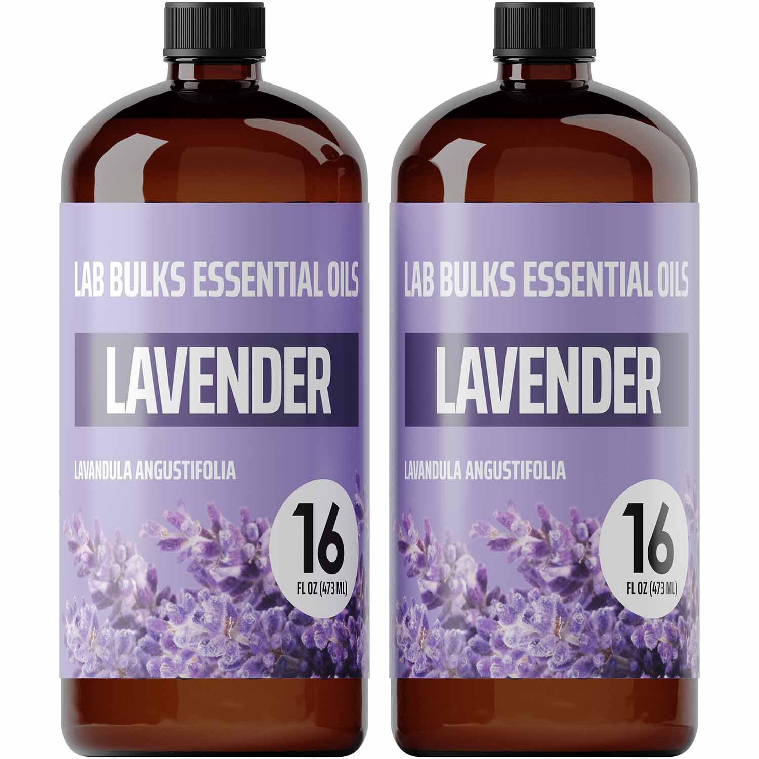 Lab Bulks Lavender essential oil bottle front for diffuser use and calming ambiance