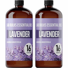 Lab Bulks Lavender essential oil bottle front for diffuser use and calming ambiance