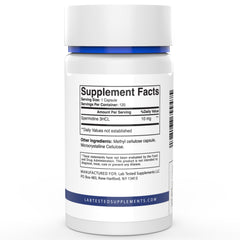 Close-up of Spermidine 3HCL capsules, emphasizing purity and clean formulation.