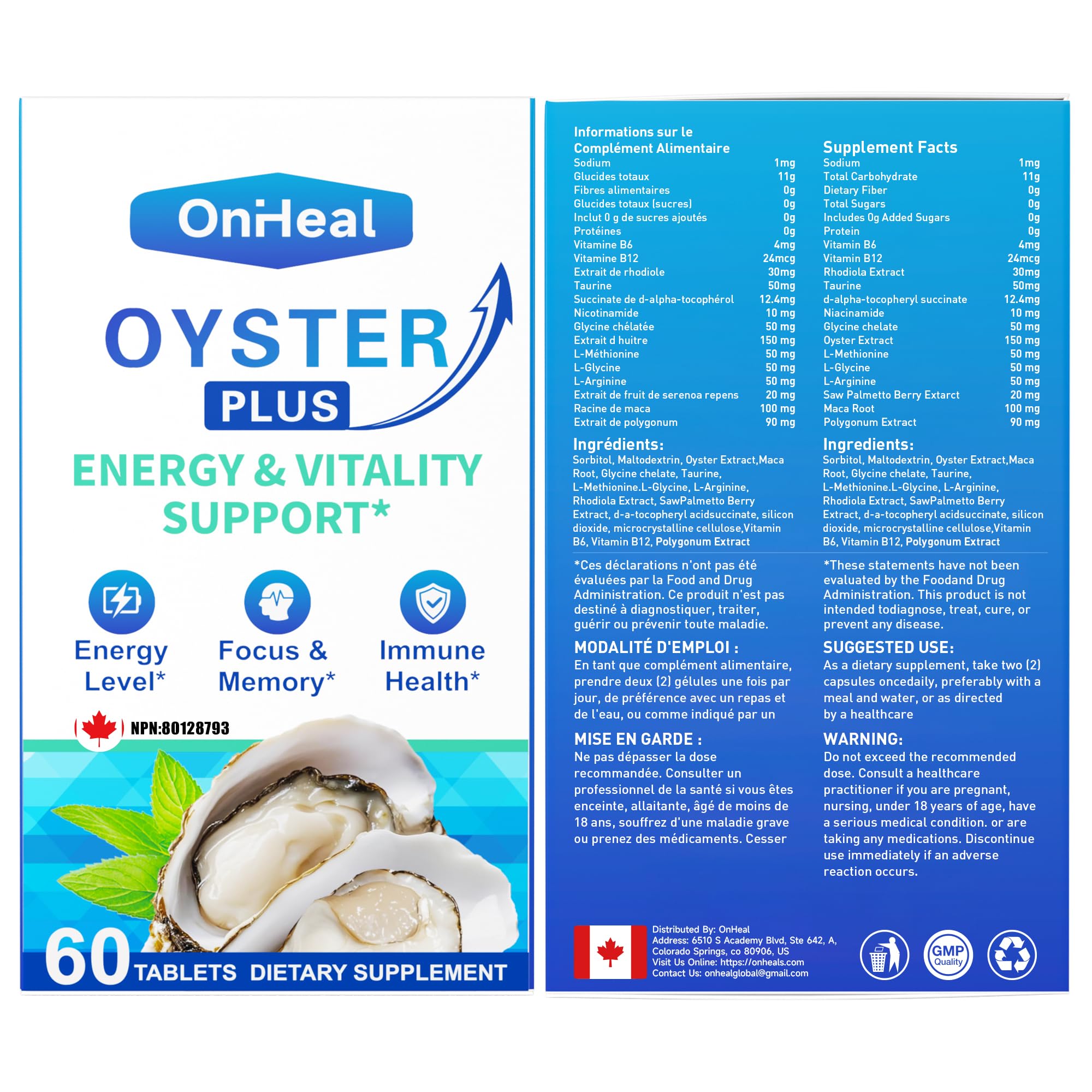 LABJD Premium Oyster Extract capsules close-up emphasizing vitality support.
