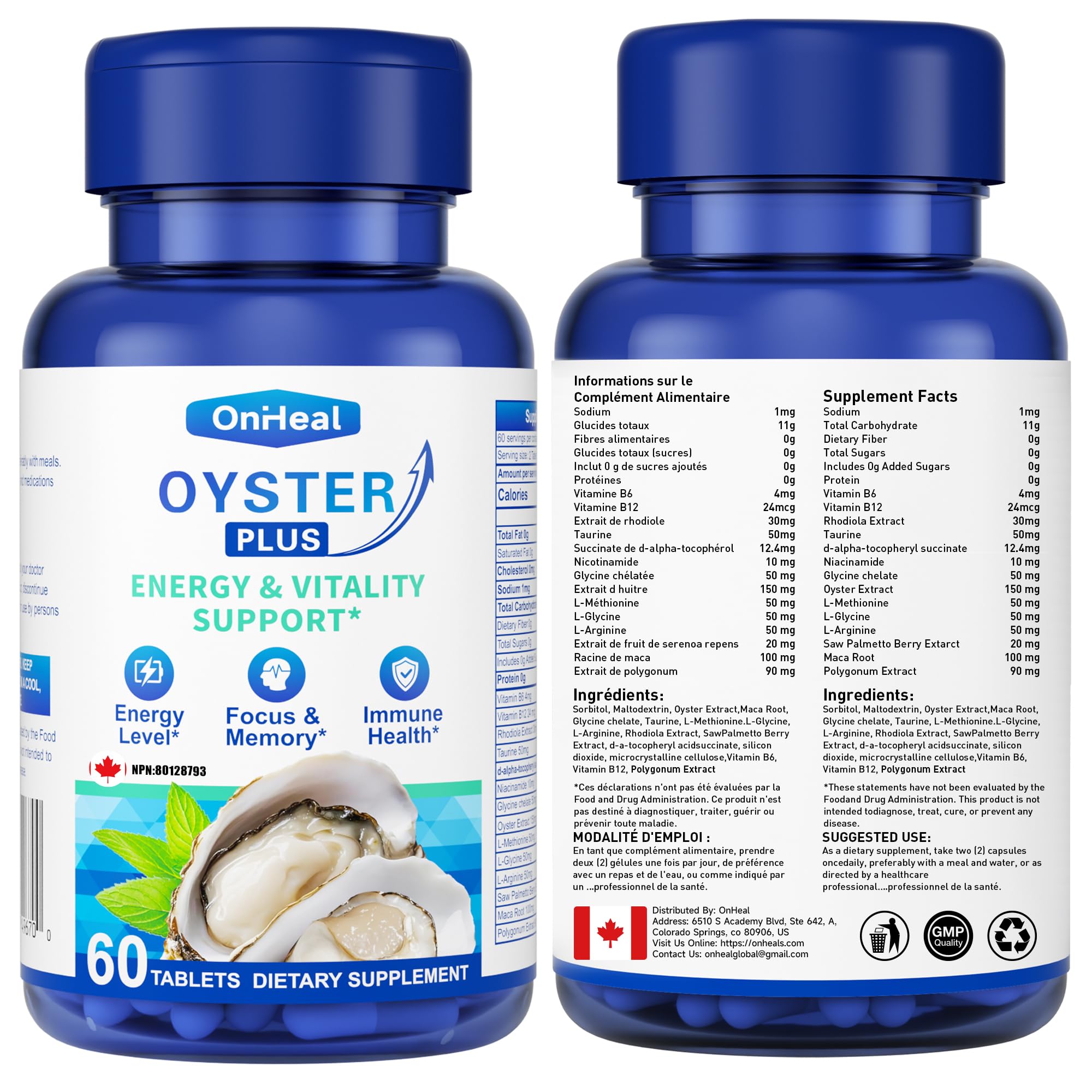 LABJD Premium Oyster Extract powder concept with minerals and taurine for wellness.