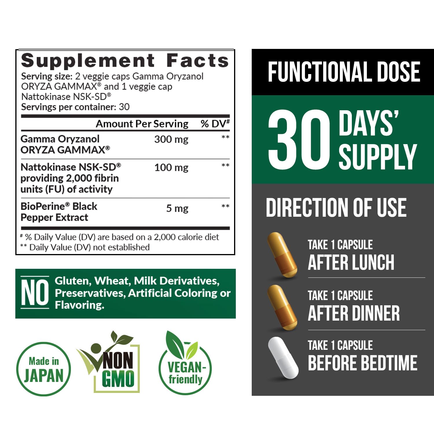 LABO nattokinase capsule close-up highlighting delayed-release for steady absorption