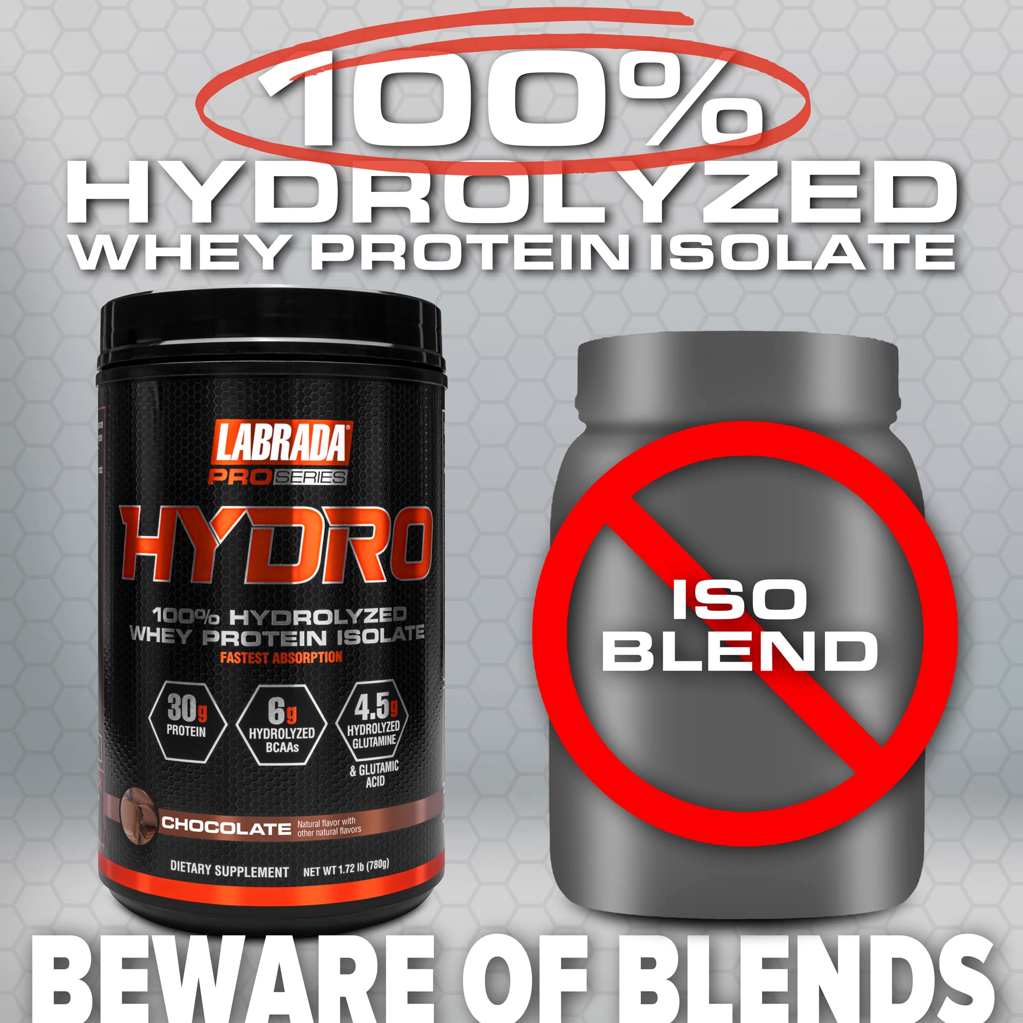 Chocolate Labrada powder dissolves instantly in water for easy sipping