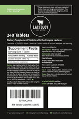 LactoJoy refill pack 240 pieces side view for convenient lactose care.