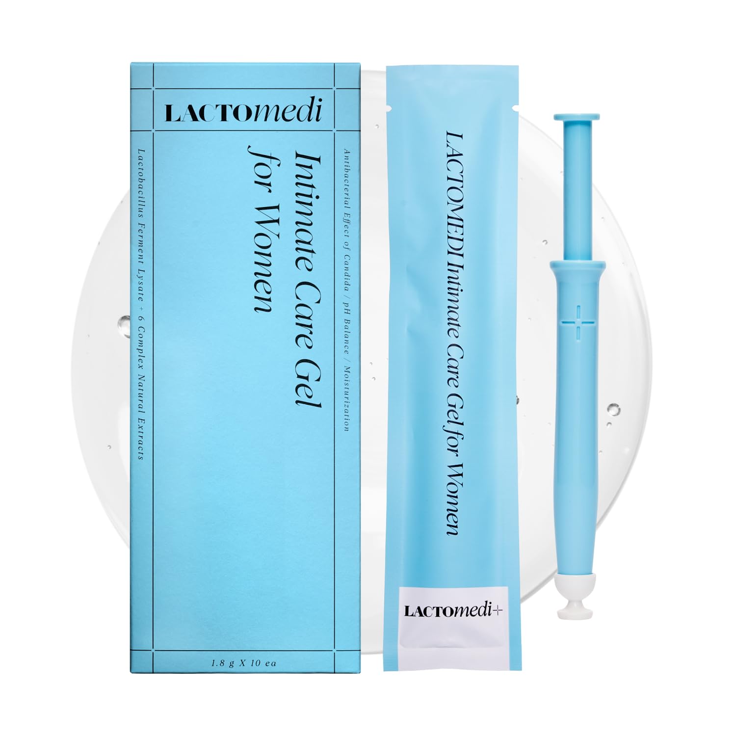 LACTOMEDI Intimate Care Gel box shows discreet packaging for at-home use.