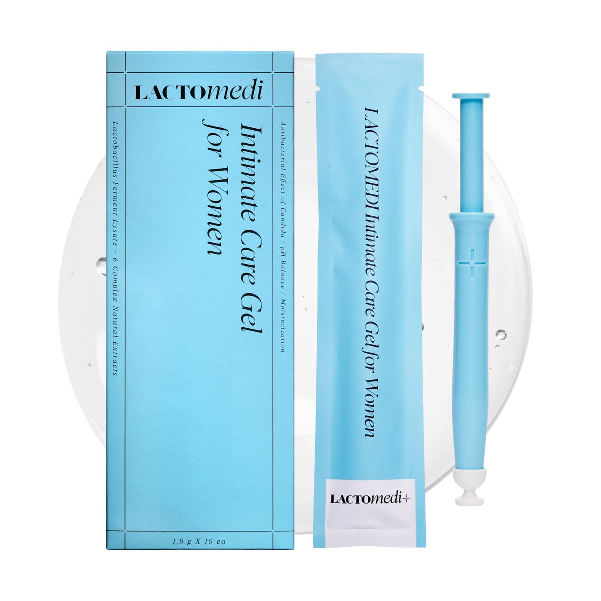 LACTOMEDI Intimate Care Gel box shows discreet packaging for at-home use.
