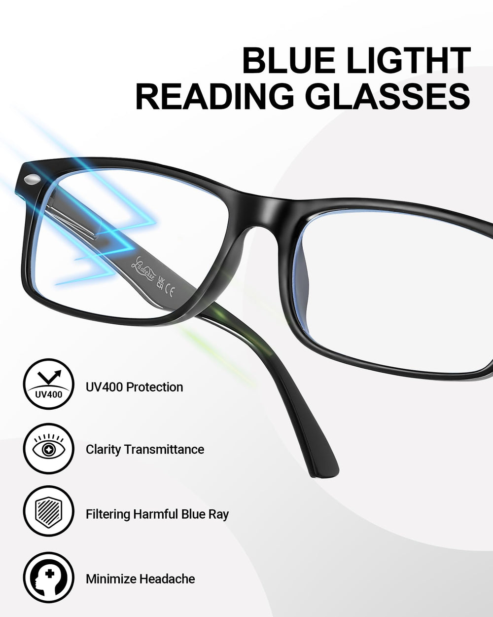 Estuche de cuero suave protege tus gafas Ladeesse durante el día.