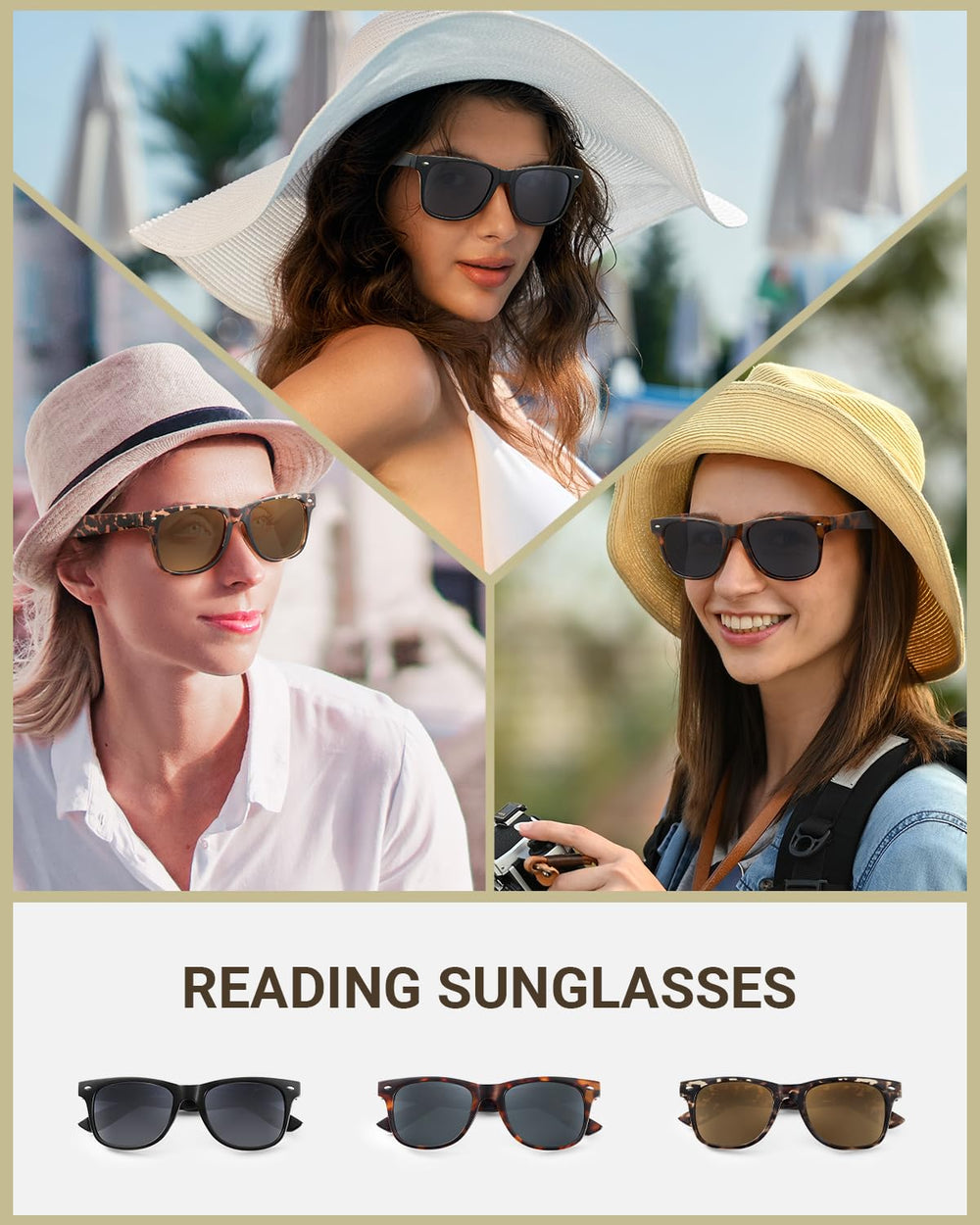 LADEESSE magnification options from +1.0 to +4.0 for crisp reading.