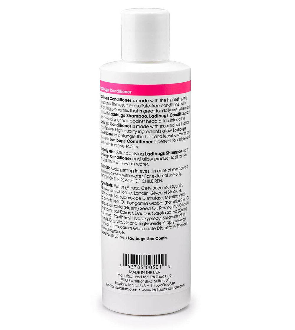 Aplicación suave sobre el cabello con Ladibugs para desenredar sin esfuerzo.