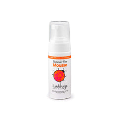 Ladibugs Elimination Mousse bottle close-up for natural lice removal