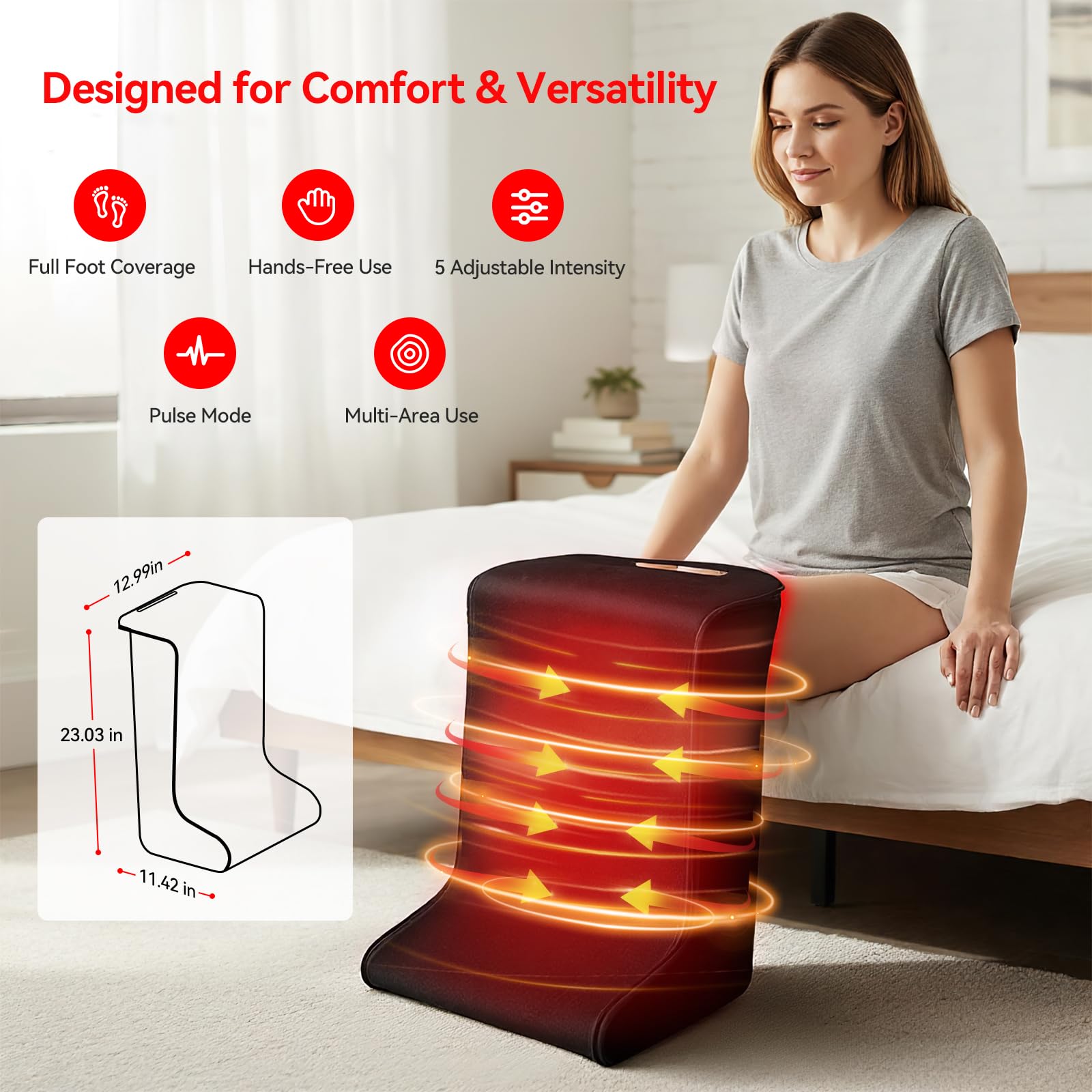 LAFCARE dual-wavelength device with 660nm and 850nm for versatile light therapy.