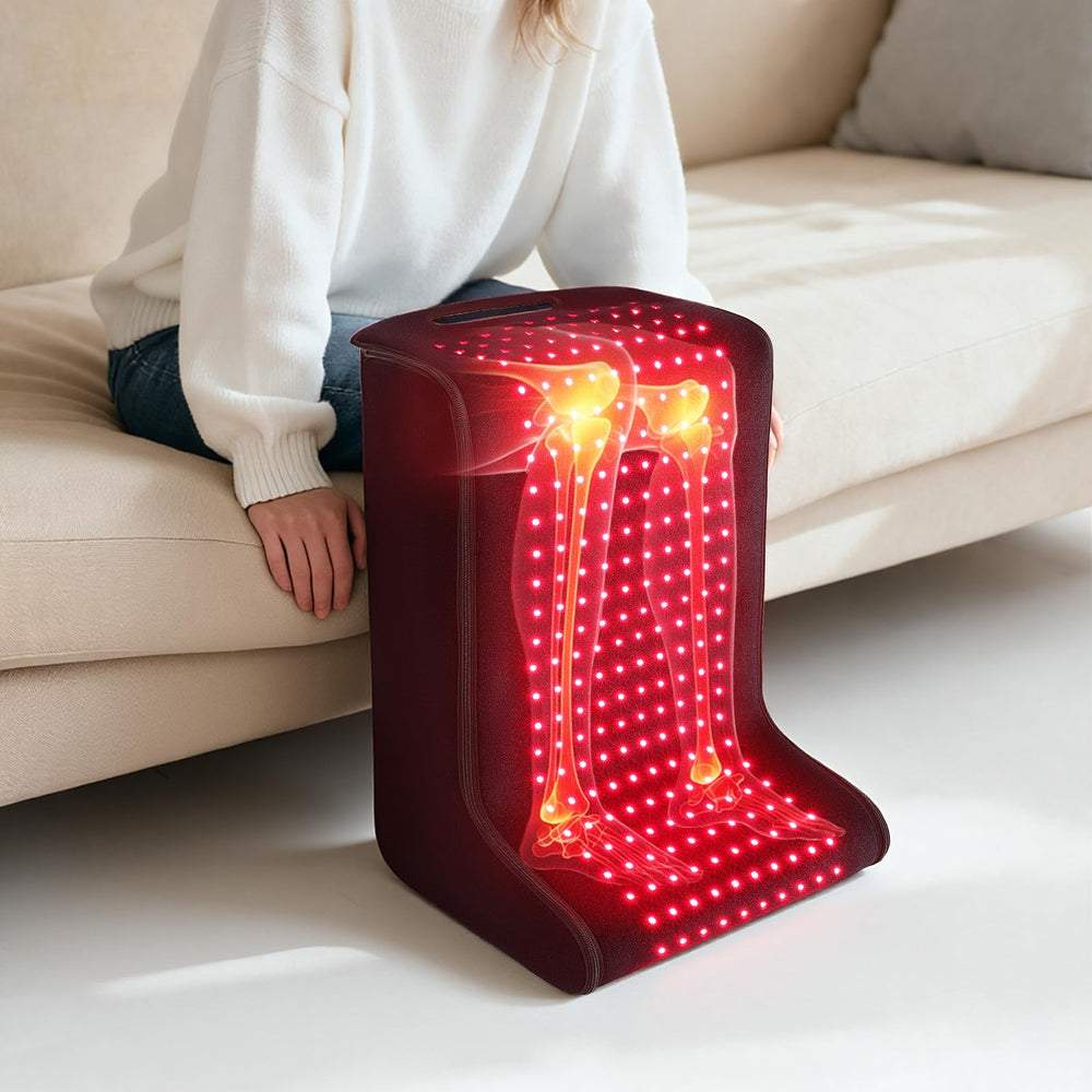 LAFCARE foot wearable red light mat for at-home foot care and daily routines.
