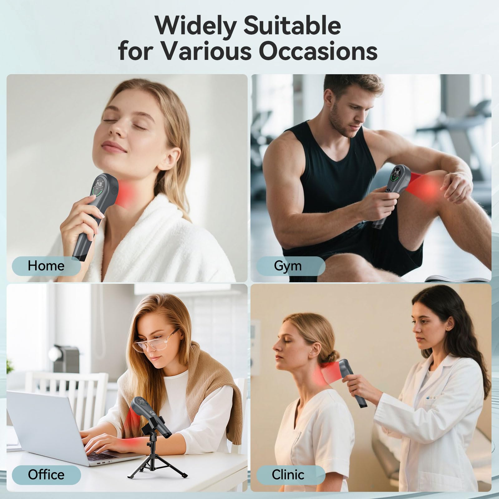 LAFCARE rechargeable 4000mAh battery supports long wireless sessions.