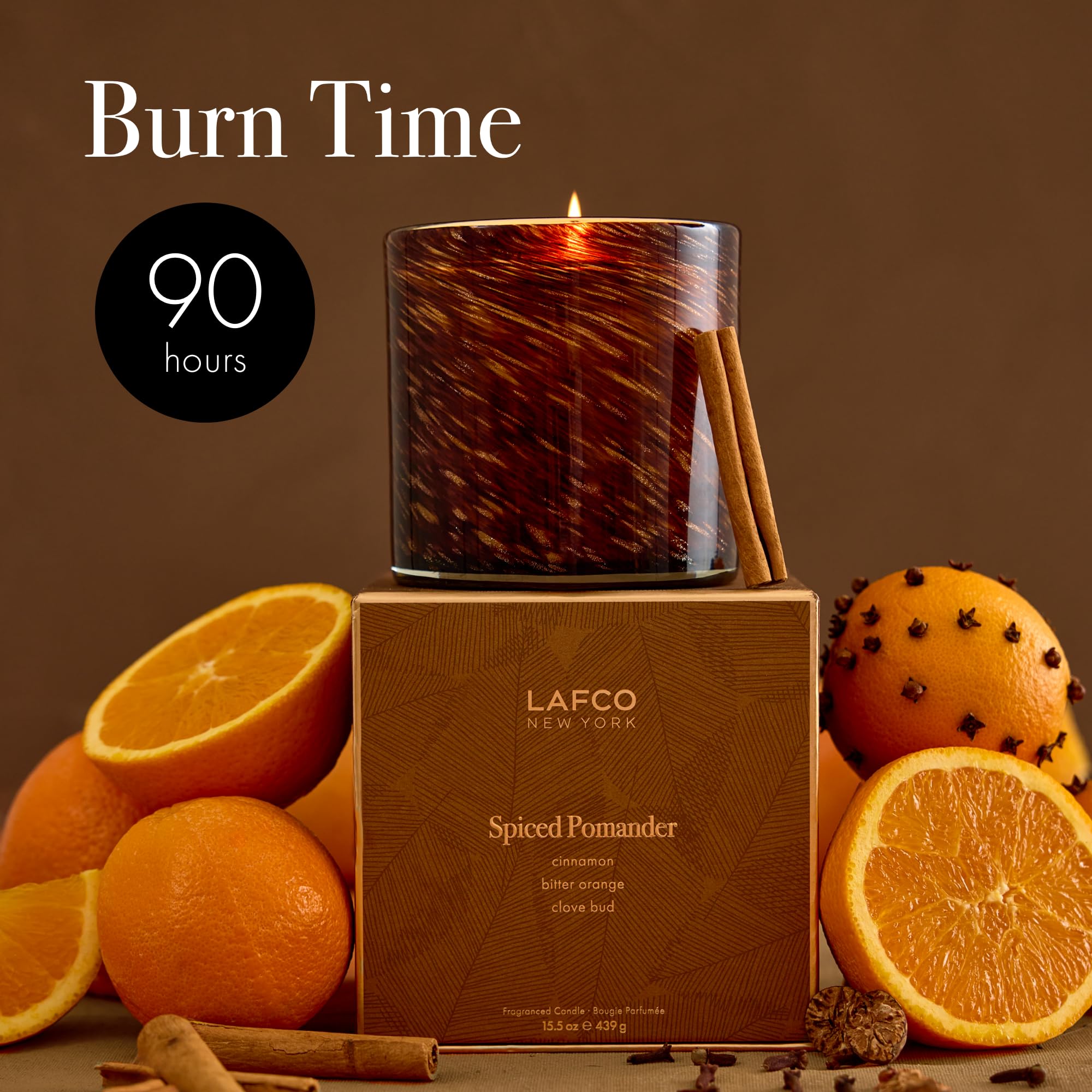 LAFCO New York citrus clove fragrance swirl suggests festive air.
