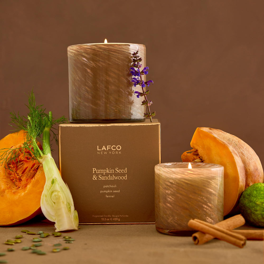 The vessel elevates holiday moments with elegant glass and ambient lighting.