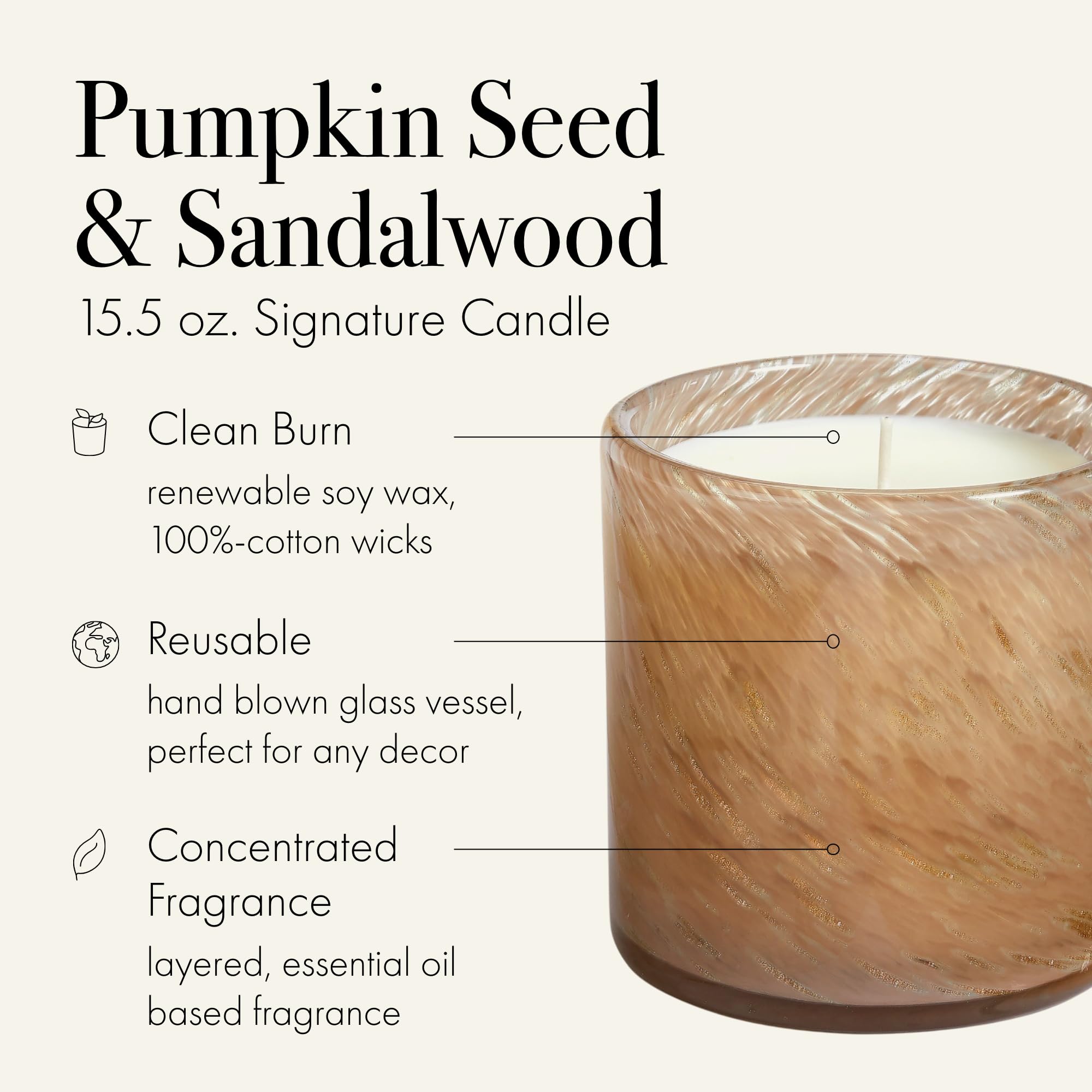 LAFCO New York candle in hand-blown glass vessel showcasing warm holiday ambiance.