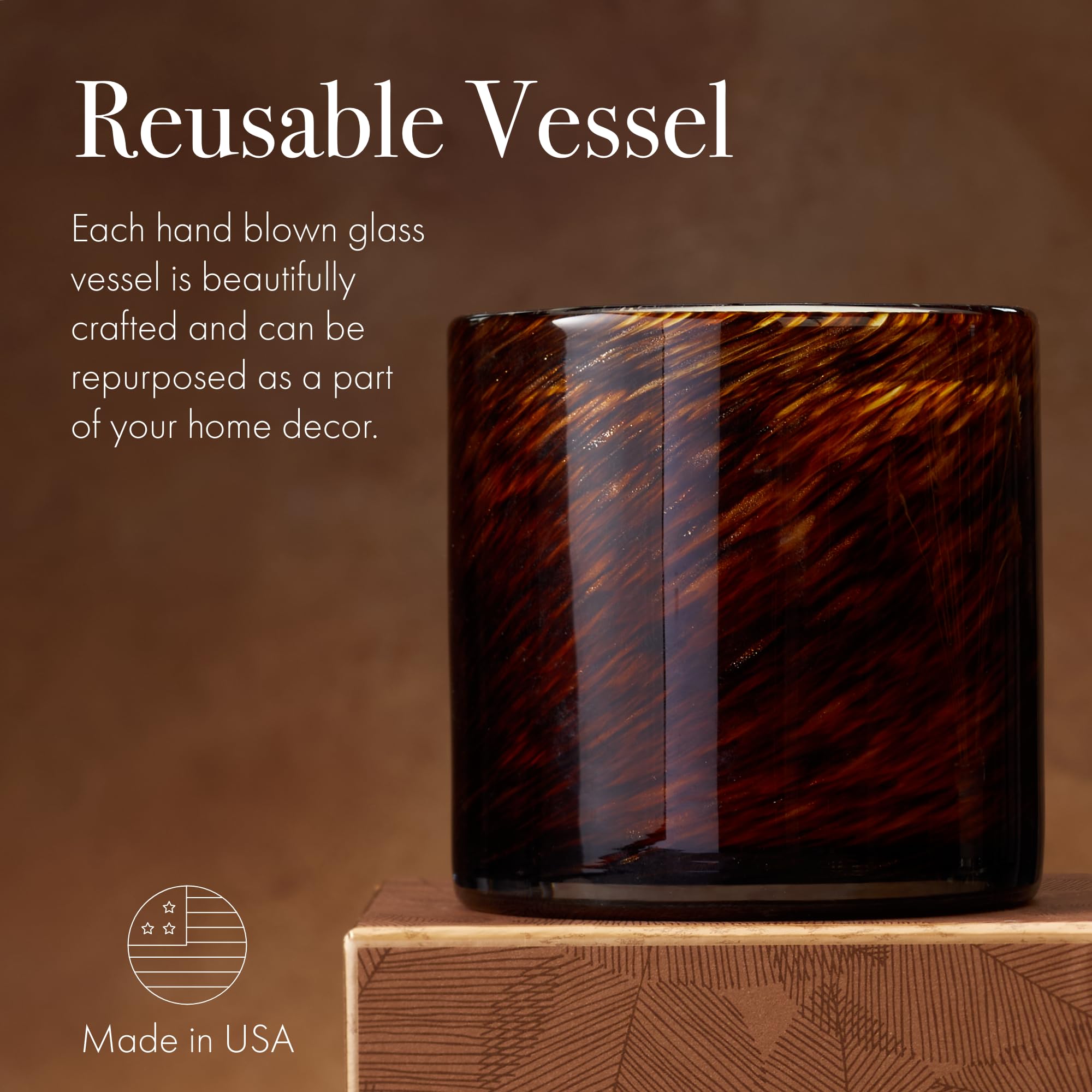 LAFCO New York reusable glass vessel doubles as decor after burn.