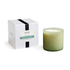 LAFCO New York Signature Candle Fresh Cut Gardenia in 15.5 oz glass vessel with lasting fragrance.