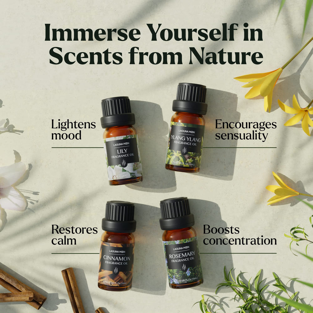 Lagunamoon Rosemary fragrance oil bottle for herbal aroma at home.