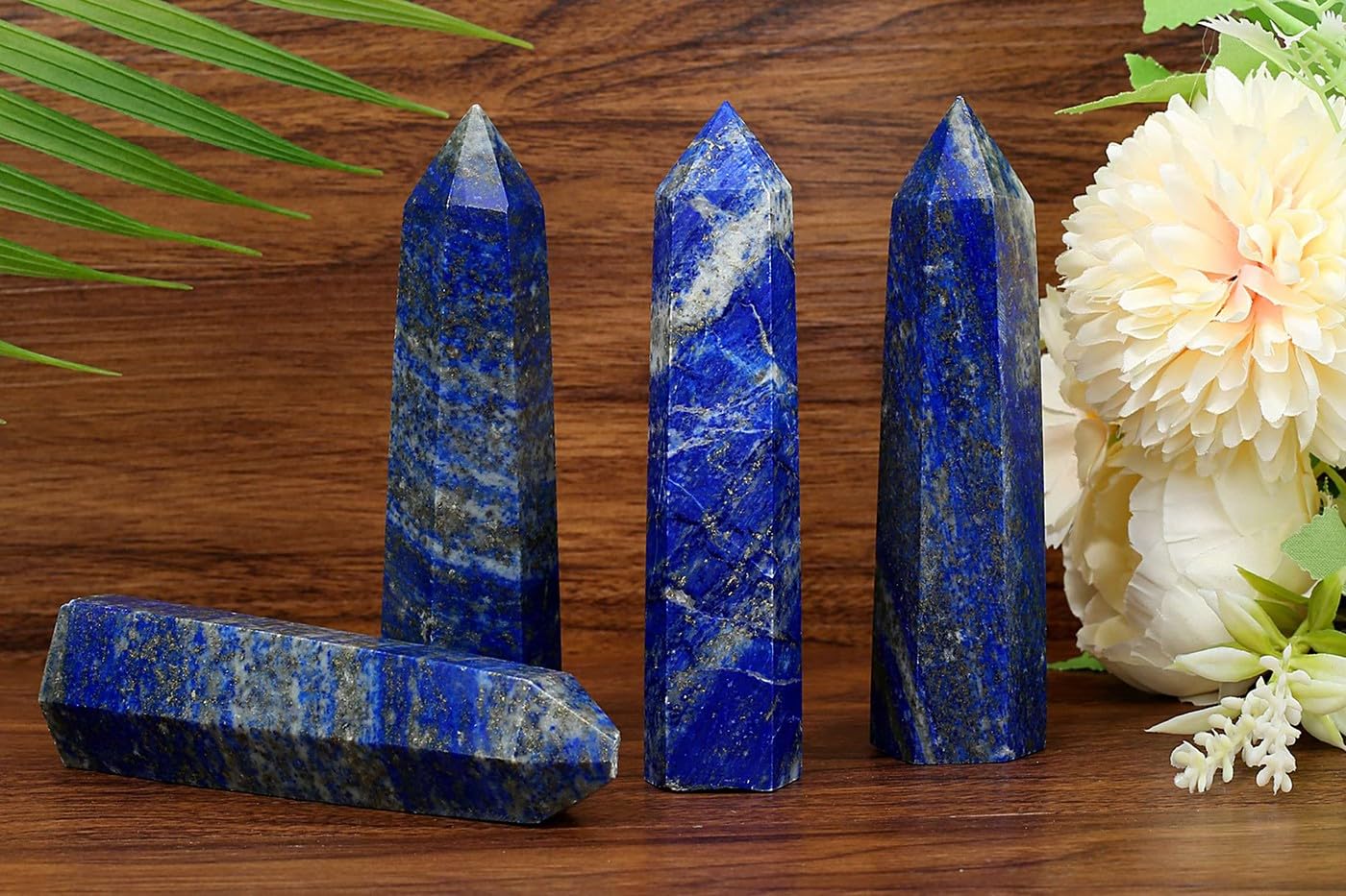 LAIDANLA Lapis Lazuli Wand – hexagonal point for chakra energy channeling