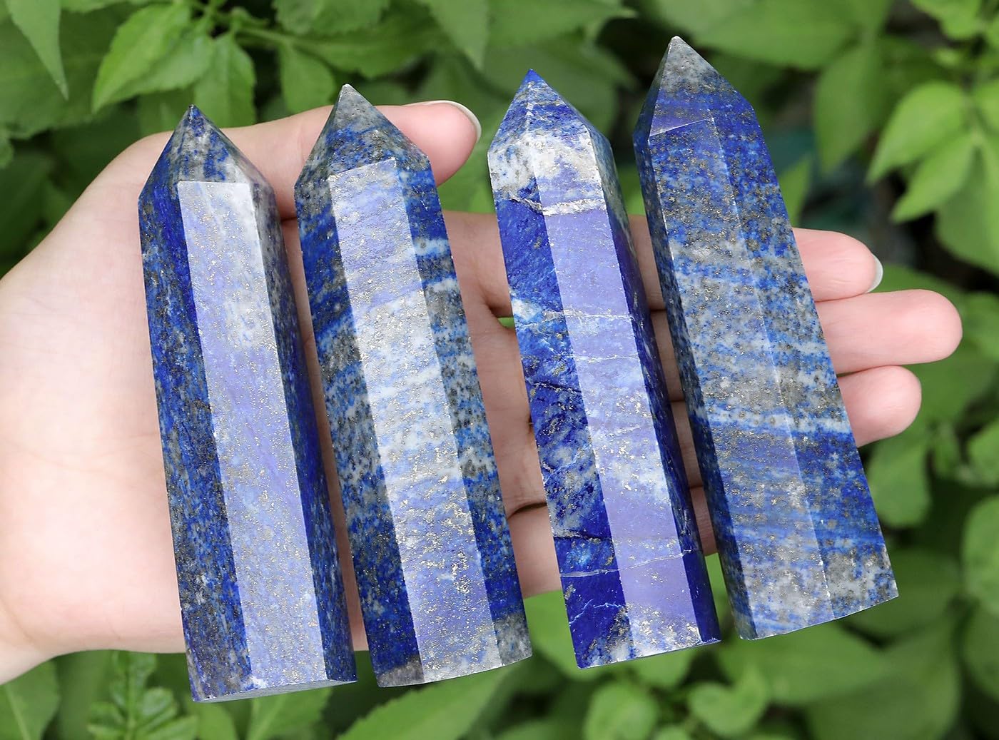 LAIDANLA Lapis Lazuli Wand – close-up of hexagonal tip for focused energy work