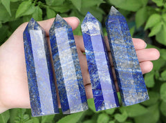 LAIDANLA Lapis Lazuli Wand – close-up of hexagonal tip for focused energy work