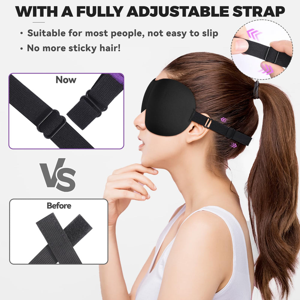 Lainlight adjustable headband sleep mask for secure fit