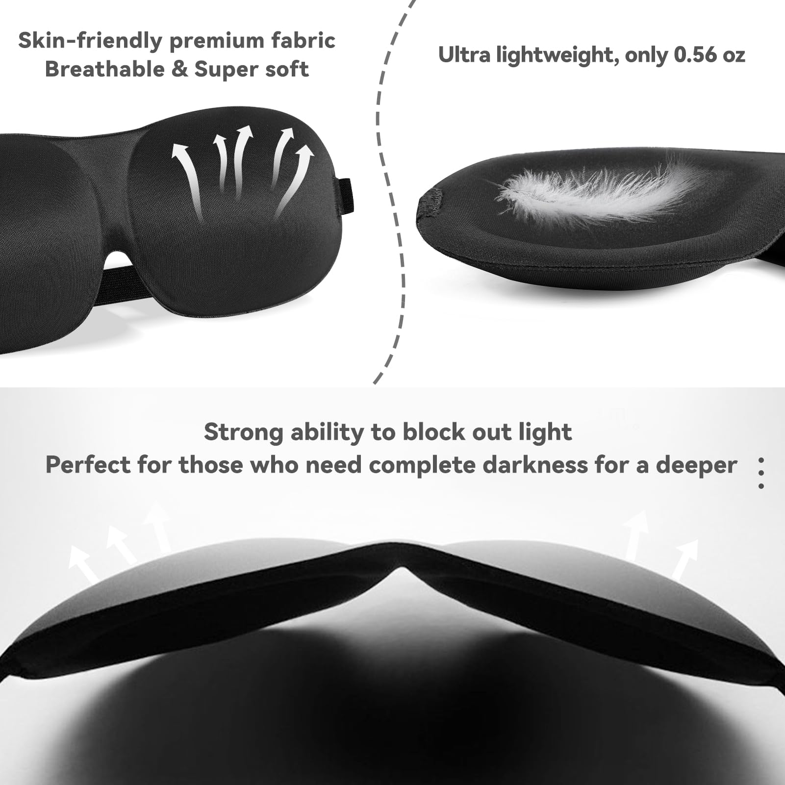 Lainlight storage bag and earplug with the sleep mask kit