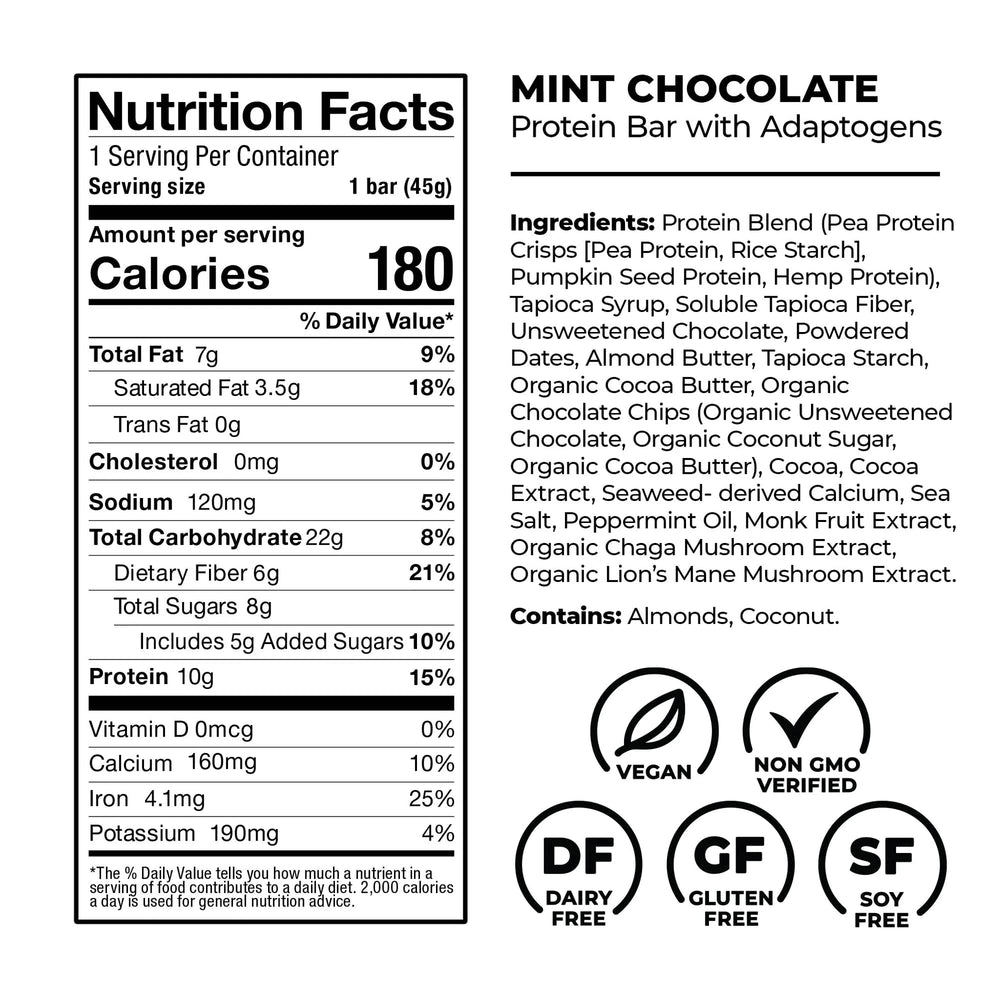 Laird Superfood bar with lions mane offering focus-friendly daytime energy