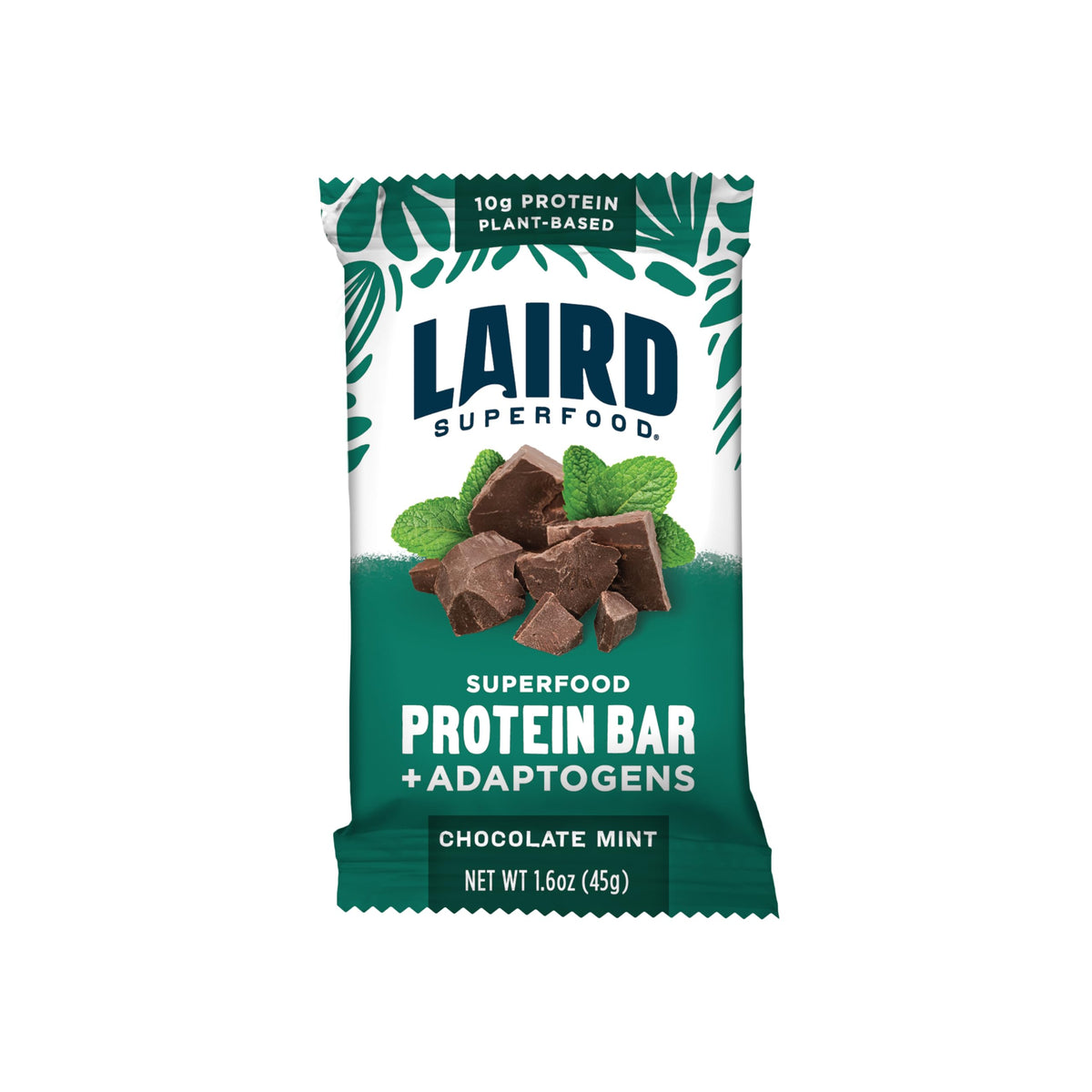 Laird Superfood Mint Chocolate Bar package, a clean on-the-go snack for energy
