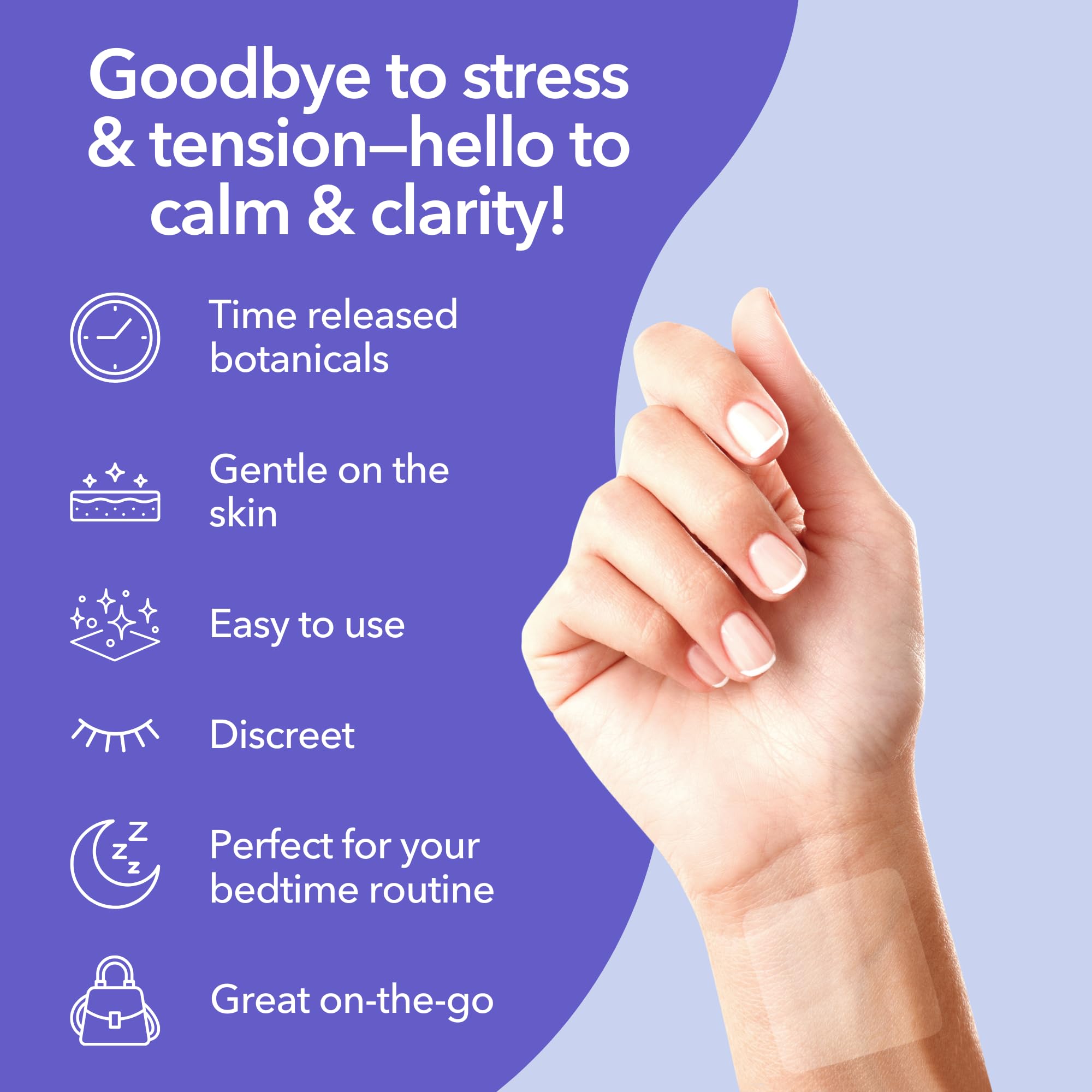 Laki Naturals Relax Patch ingredients highlight lavender and ashwagandha for soothing notes.