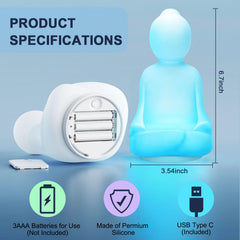 Lalifebuss Mindfulness Breathing Yoga blue light guides exhale for relaxation.