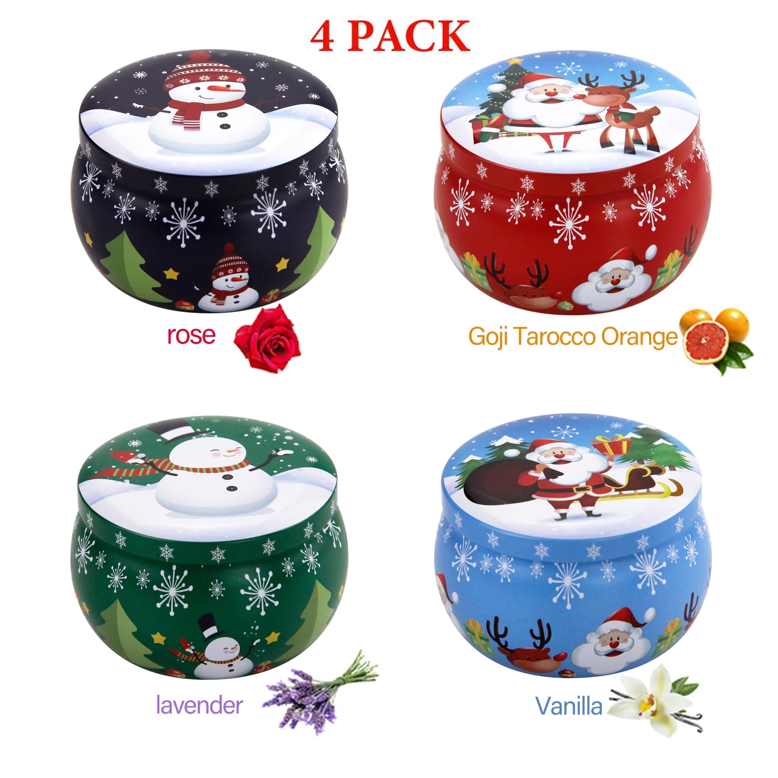 Lambliss Gift reusable tin storage candle tin can store small items after use.