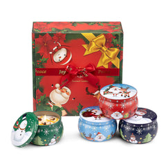 Lambliss Gift rose-scented candle offers elegant ambience in a festive tin.