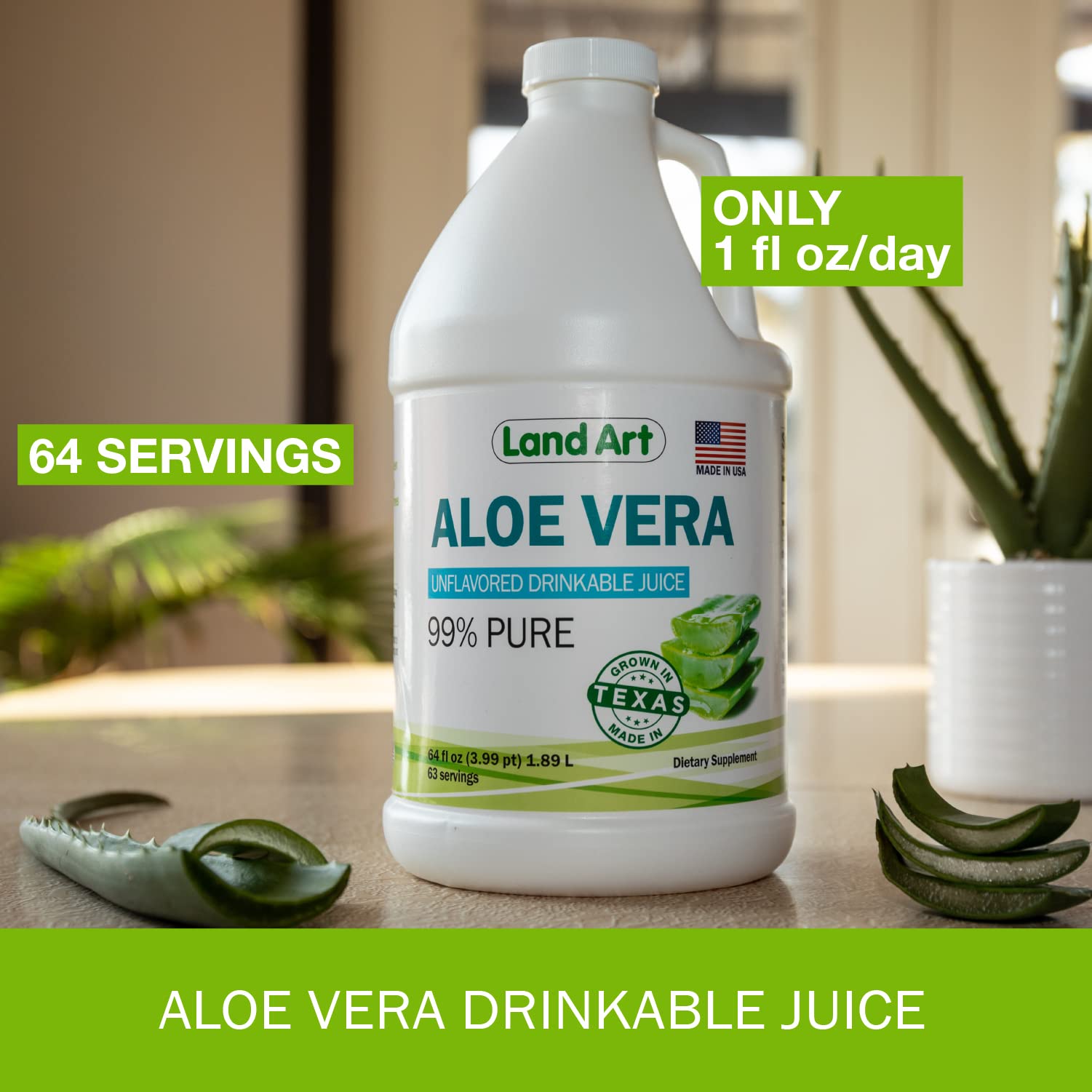 Land Art cold-processed juice emphasizes fresh enzymes and minimal preservatives