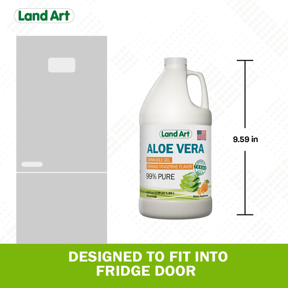 Land Art Pure Aloe Vera USA-made packaging with minimal preservatives
