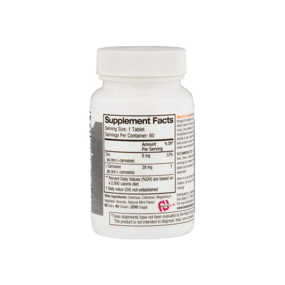 Lane Innovative Nature’s Lining bottle with tablets promotes digestive balance.