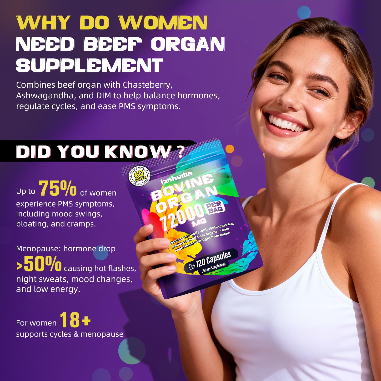 Lanhuilin Beef Organ Supplement kidney pills highlighting nutrient-dense vitality