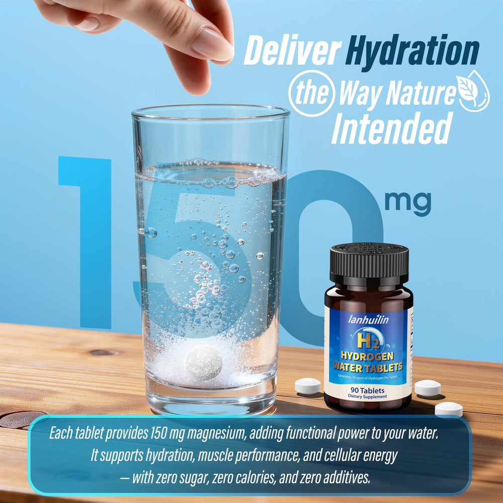 Lanhuilin hydrogen water served in a glass for refreshed hydration.