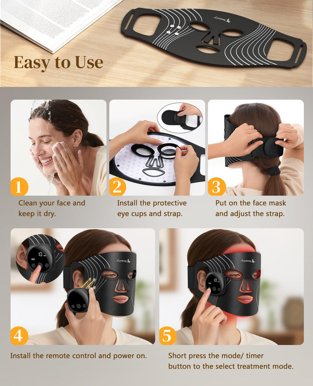 Lanieney wireless digital display on the face mask for mode and timer