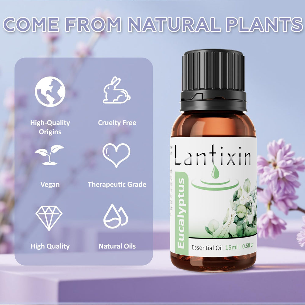 Lantixin eucalyptus oil diffuser mist enriching room ambiance.
