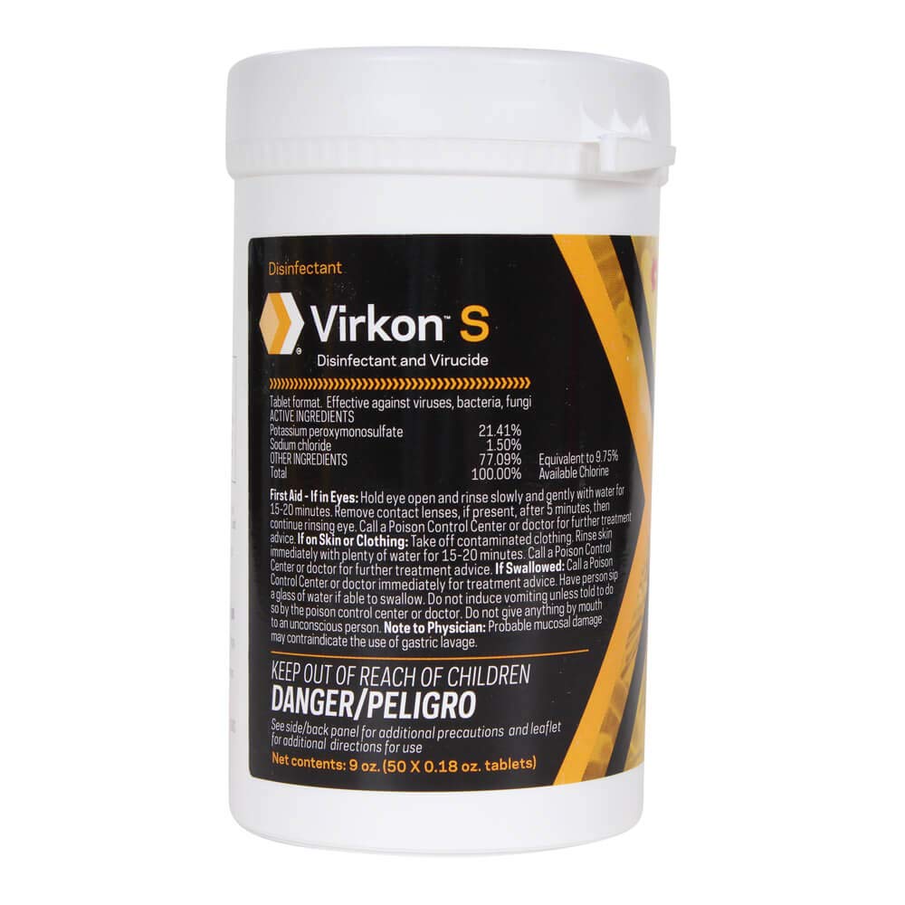 Lanxess Virkon S tablets 50-pack for convenient surface disinfection