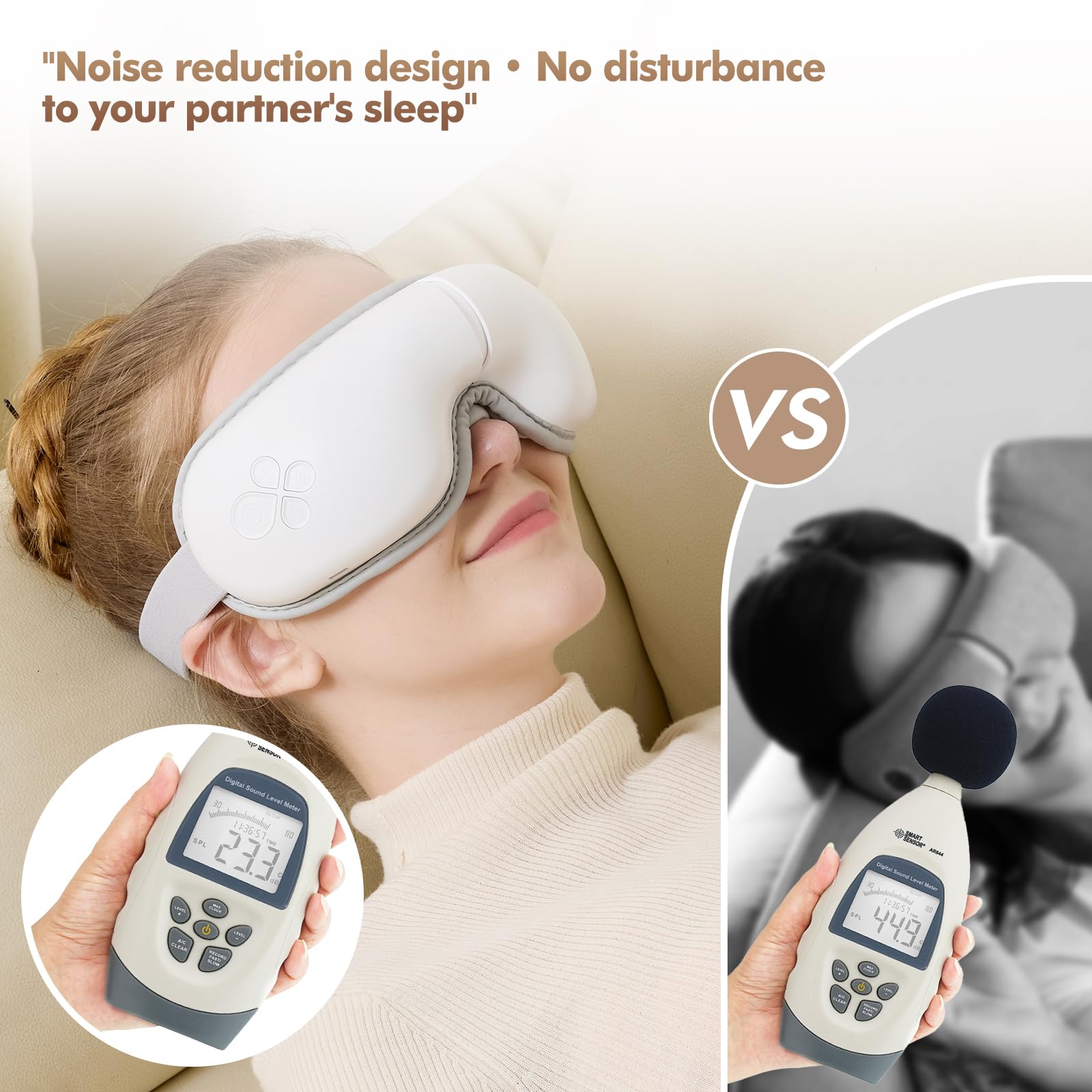 LAOBEN eye massager dedicated heat control button for adjustable warmth