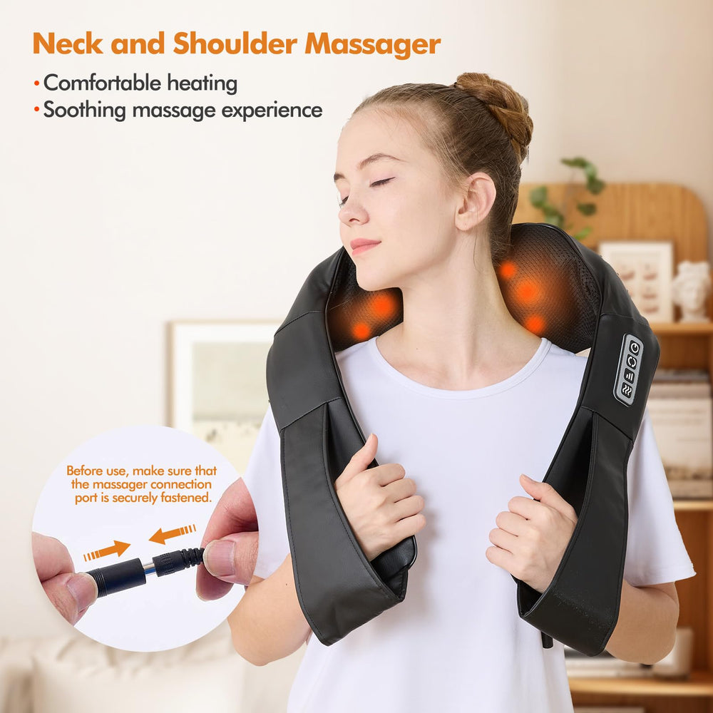 LAOBEN Shiatsu massage with heat adds comforting warmth at home