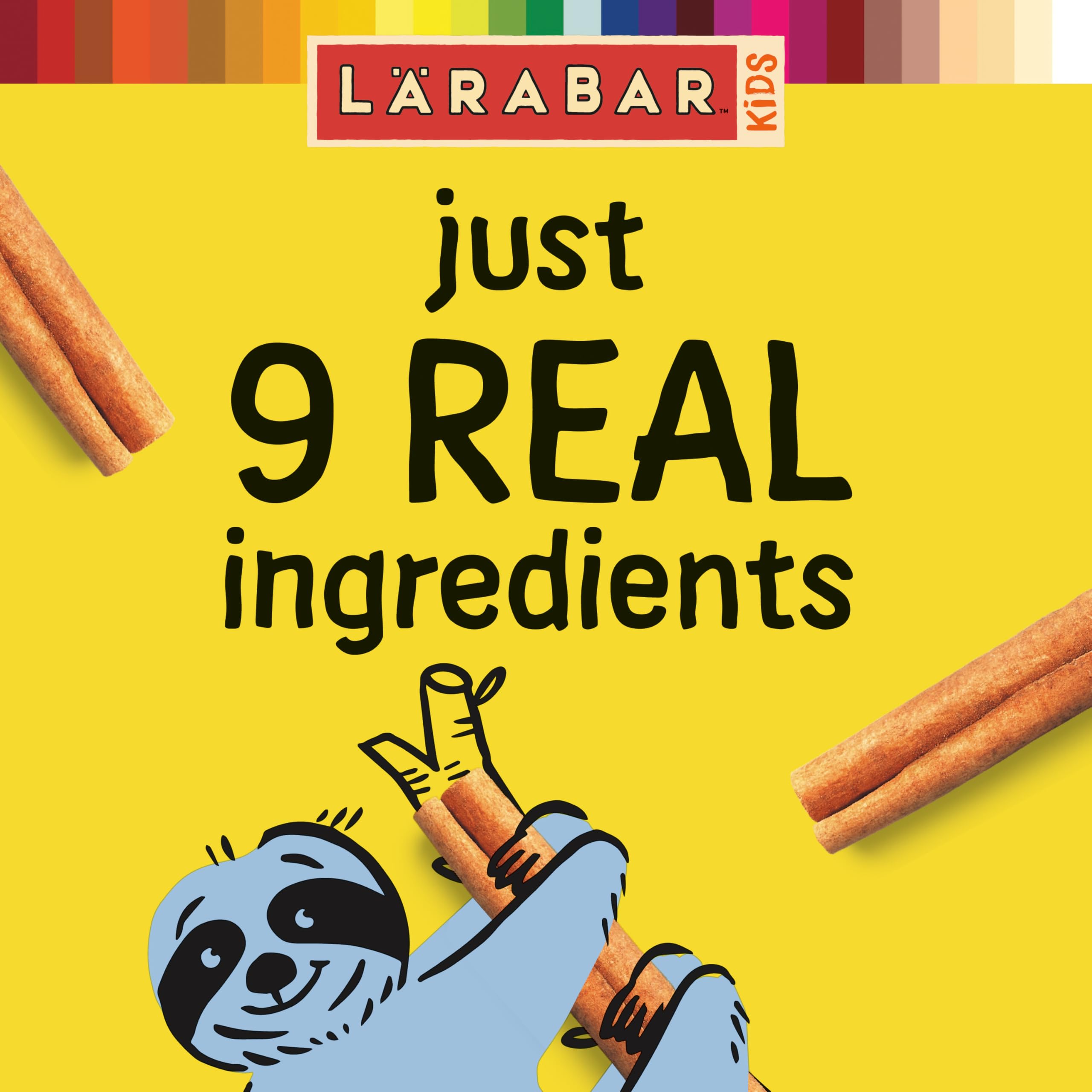 Larabar Kids Bakes Cinnamon Swirl bars baked texture close-up, cinnamon aroma.